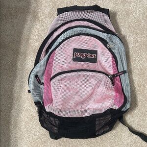 Jansport Pink Mesh Y2K backpack